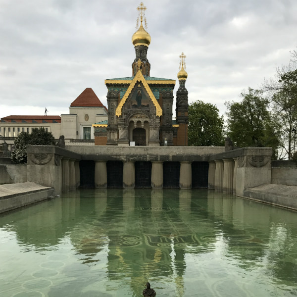 Russische Kirche auf der Mathildenhöhe in Darmstadt.